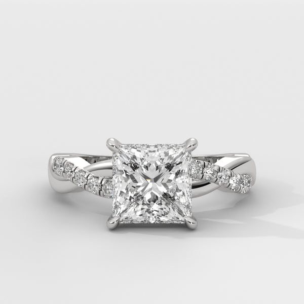 Anillo de Compromiso Twisted Shank Princess