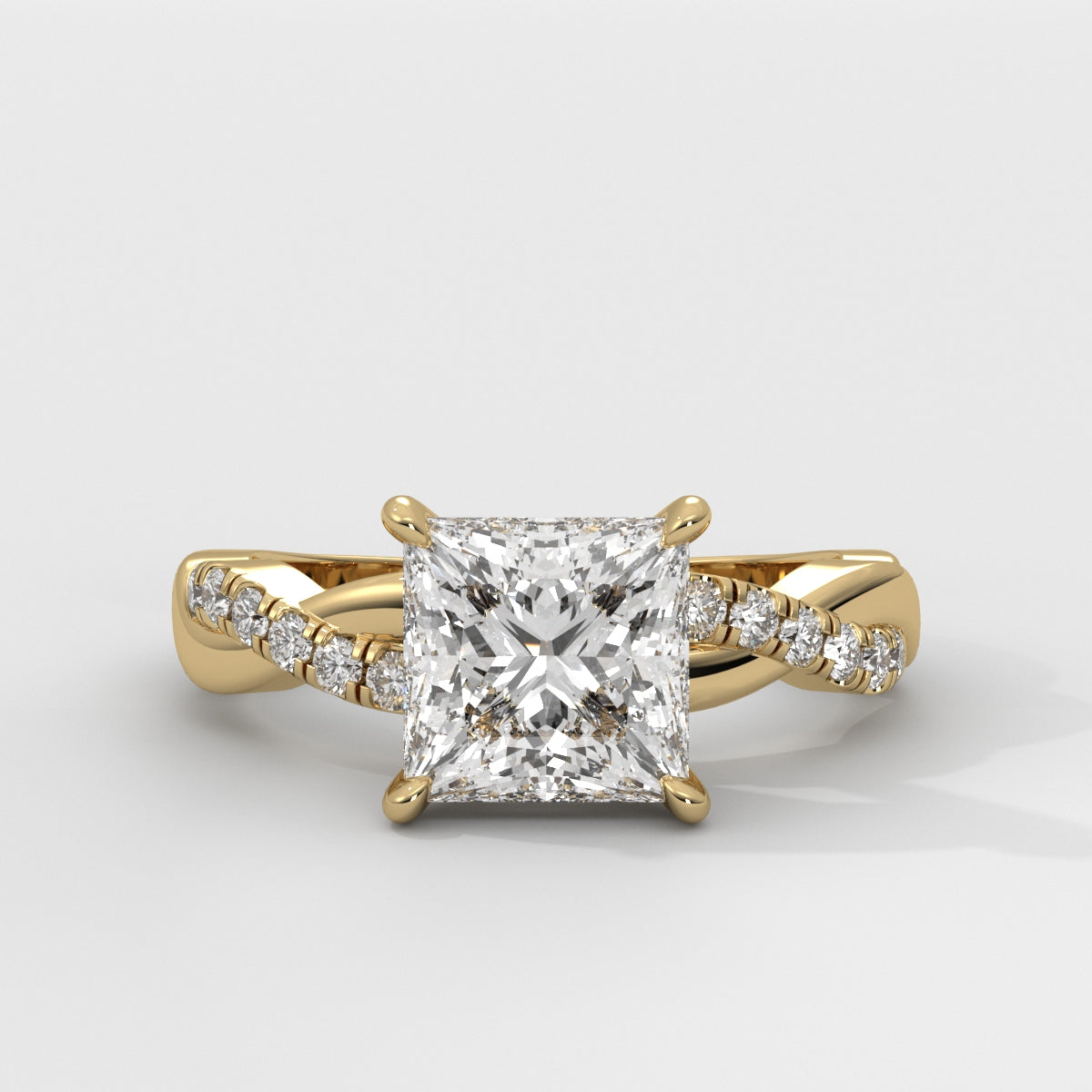 Anillo de Compromiso Twisted Shank Princess