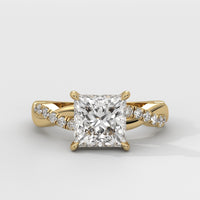 Anillo de Compromiso Twisted Shank Princess