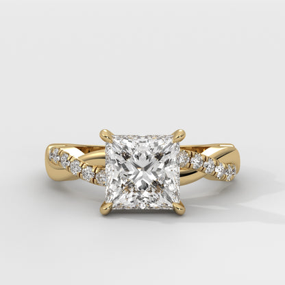 Anillo de Compromiso Twisted Shank Princess