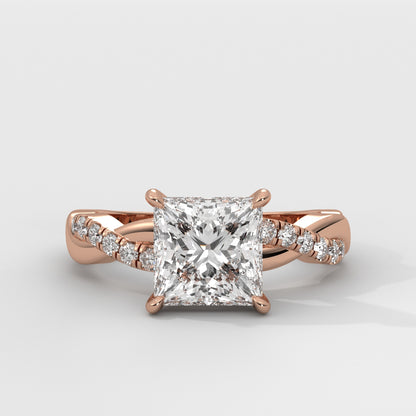 Anillo de Compromiso Twisted Shank Princess
