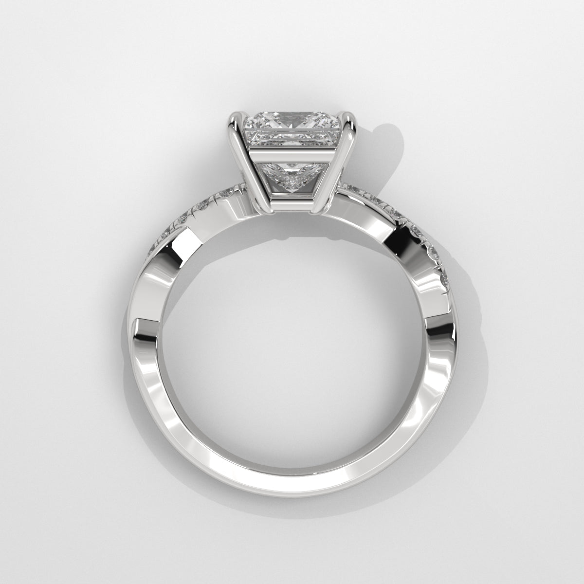 Anillo de Compromiso Twisted Shank Princess