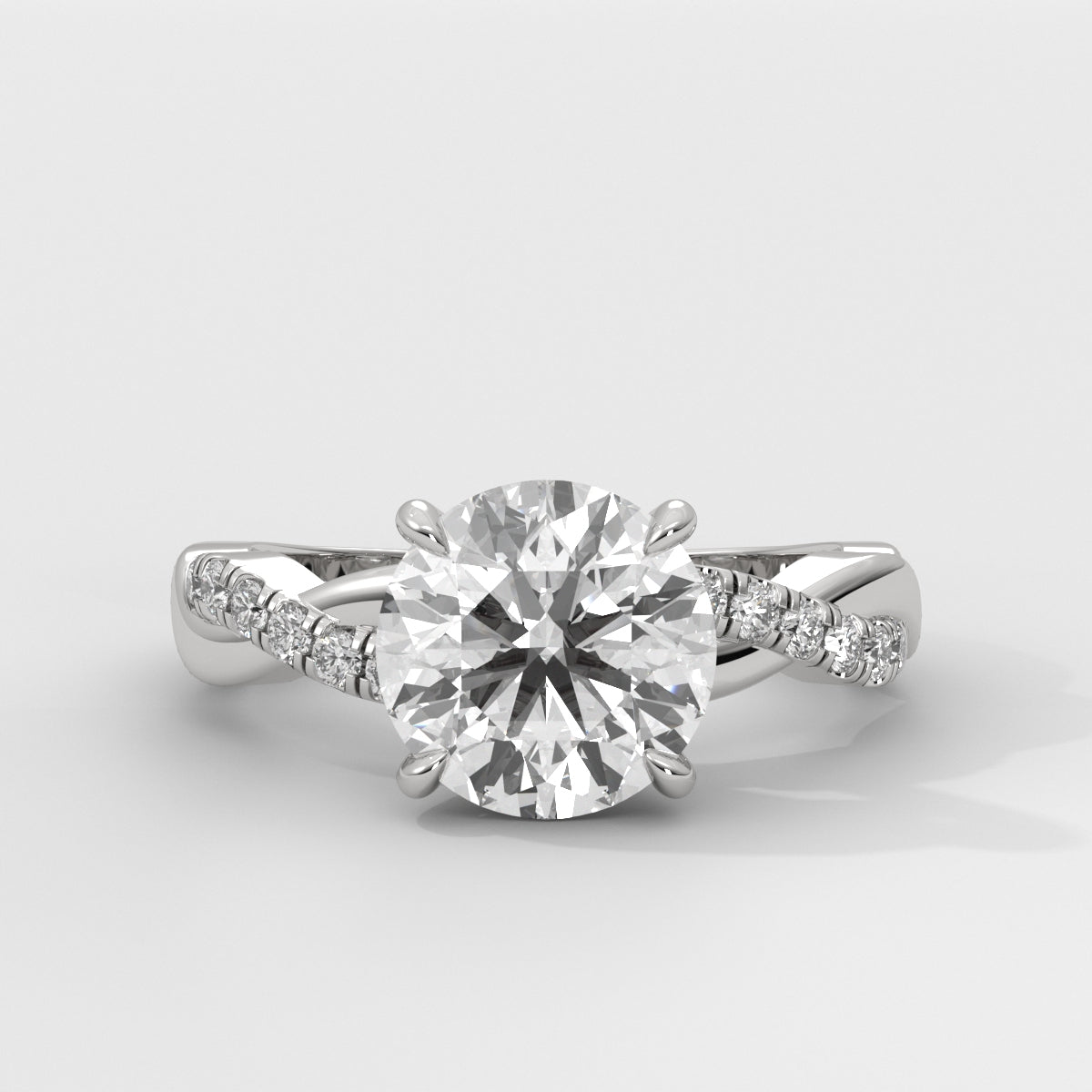 Anillo de Compromiso Twisted Shank Round