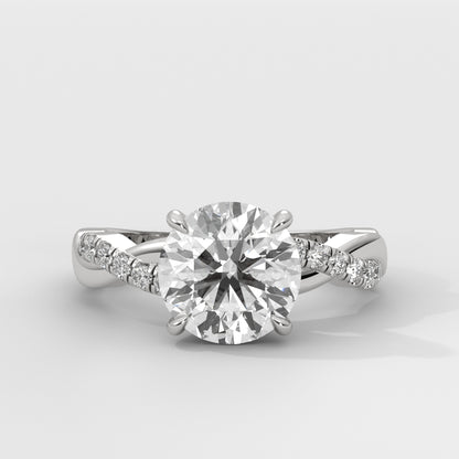 Anillo de Compromiso Twisted Shank Round