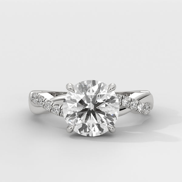 Anillo de Compromiso Twisted Shank Round