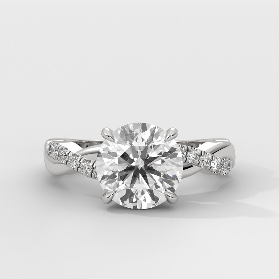 Anillo de Compromiso Twisted Shank Round