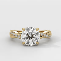 Anillo de Compromiso Twisted Shank Round