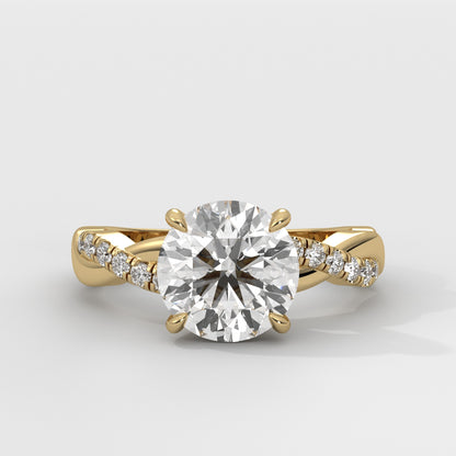 Anillo de Compromiso Twisted Shank Round
