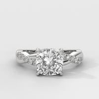 Anillo de Compromiso Twisted Shank Cushion