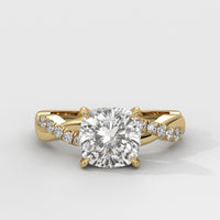 Anillo de Compromiso Twisted Shank Cushion