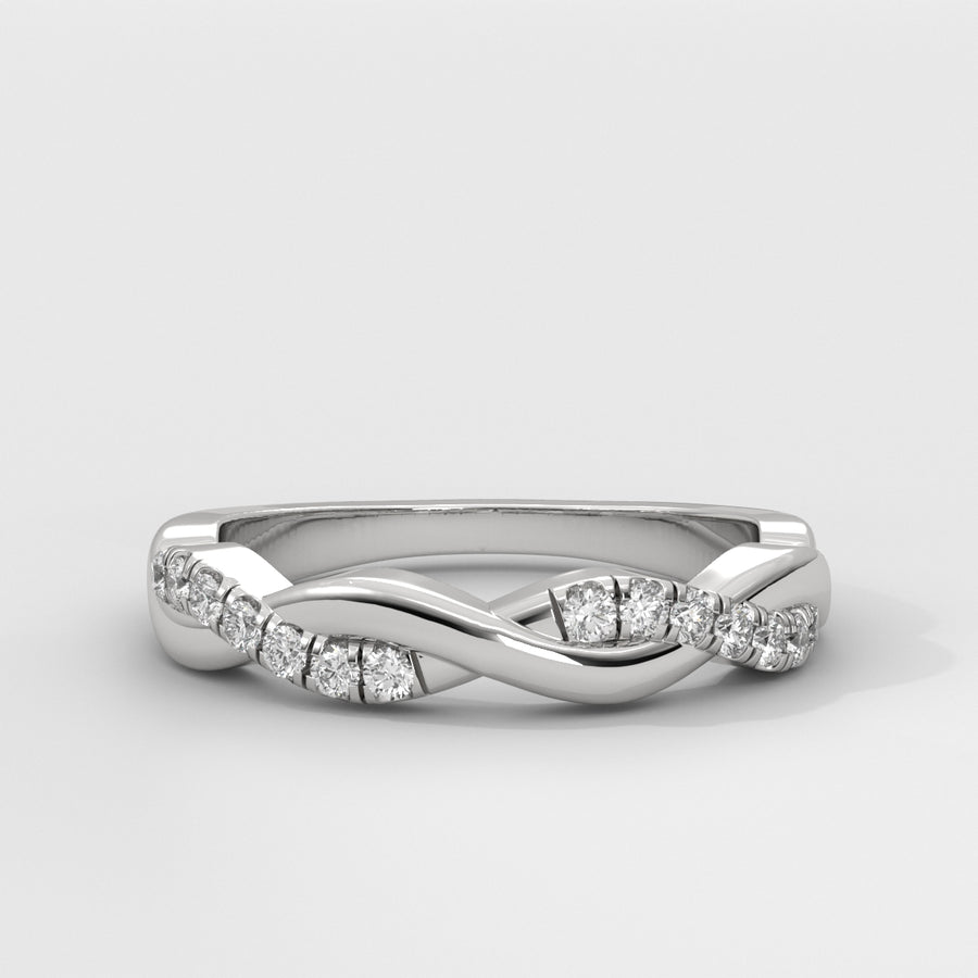 Anillo Twisted Shank Wedding Band