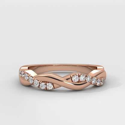 Anillo Twisted Shank Wedding Band