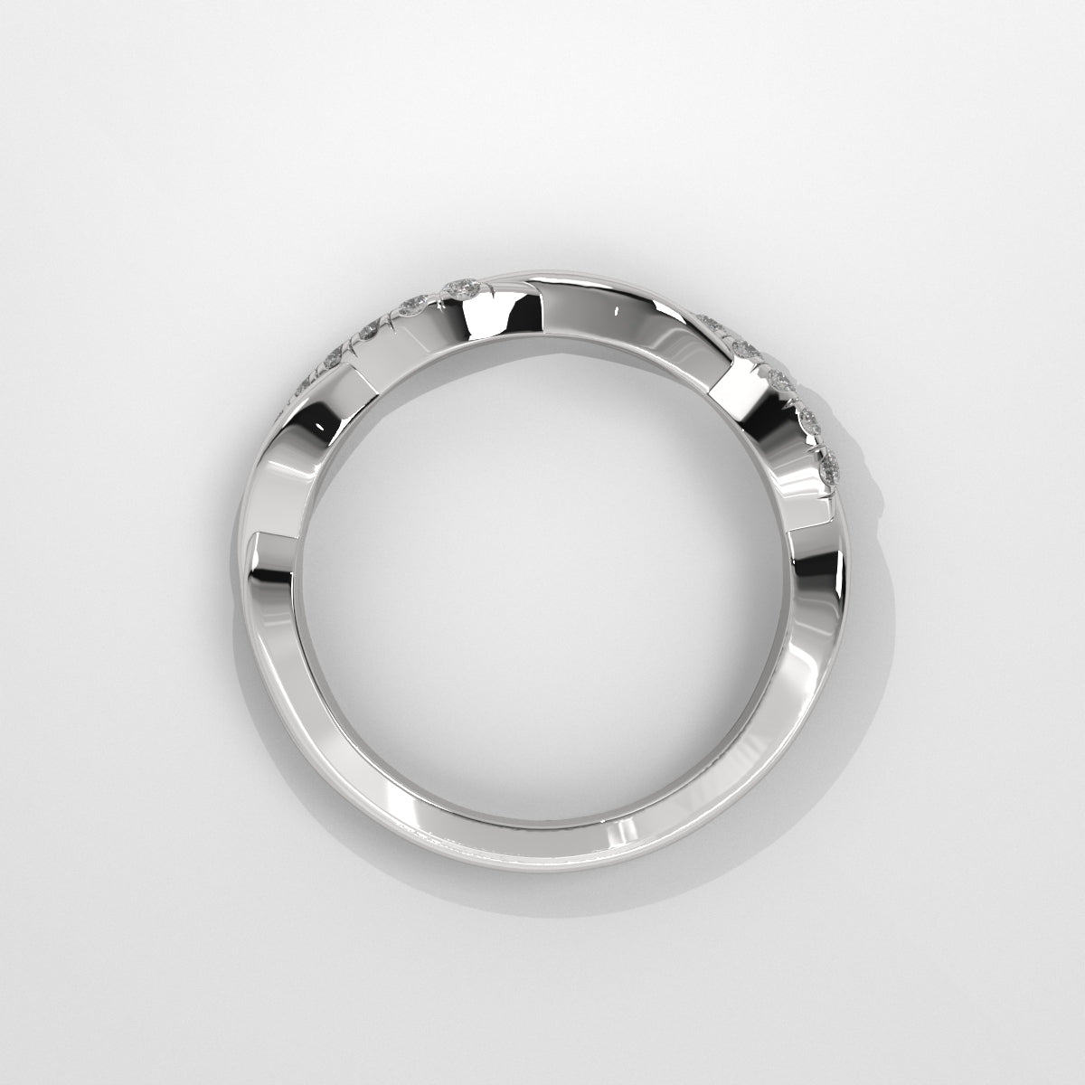 Anillo Twisted Shank Wedding Band